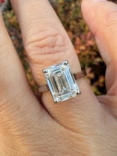 Platin 3,08ct Smaragdschliff
