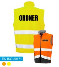 ORDNER Warnwesten | Sicherheitsweste nach ISO 20471 | winddicht & gefüttert