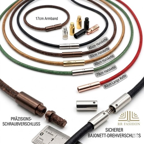 3mm lederkette lederband - lederkette,