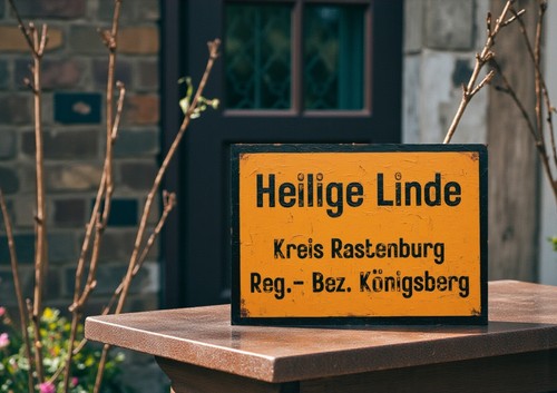 Ortsschild heilige linde - ortsschild,