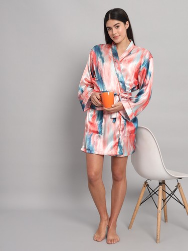 Damen seide satin kimono robe - damen,