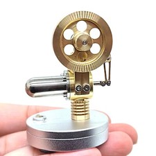 Vintage OKMO Vertical Stirling Engine - 65mm Brass/Alcohol Powered