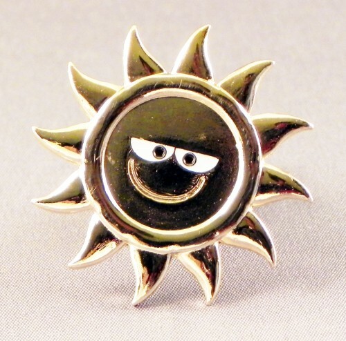 Vergoldet smiley sonne - 3d,