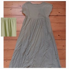 lindgrünes Leinenkleid