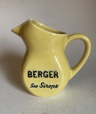 Vintage Berger Sirops Wasserkrug Krug Eiswasser 60er Jahr Bar Partykeller France