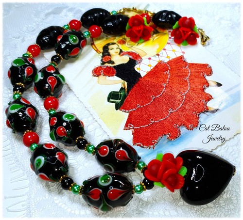 Kette ohrringe flamenco - ohrringe,