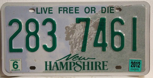 New hampshire nummernschild - hampshire,