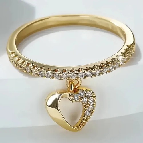 Elegant herzanhänger ring - elegant,