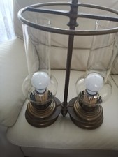 antik Rarität   Deckenlampe Bronze Glas Gründerzeit ca.1870