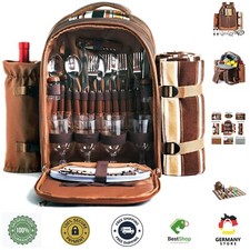 Stylischer Rucksack für Picknick mit 4 Personen Kapazität und isoliertem Kühler
