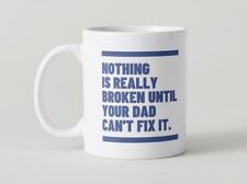 Personalisierter Vatertagstasse, Papa, Geschenke, Papa wird reparieren, Hammer, Säge, Bohrer