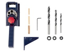 KWB PROFI Dowelling Vorrichtung Set 158-teilig Dübelbohrerführung