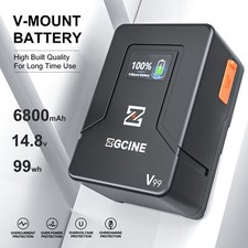 ZGCINE ZG-V99 Mini V-Mount Battery 99Wh 14.8V 6800mAh for Canon EOS R5C Sony FX3