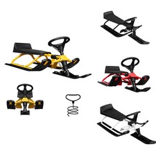 Lenkschlitten mit Fußbremsen Bob Kinderschlitten ab 5 Jahre Schlitten bis 90 kg