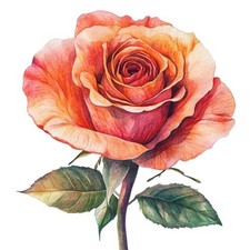 Bunte Blume Rose Wandbild