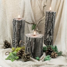 Kerzen Duftkerze Baumstumpf