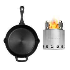 FEUERGOTT Feuerpfanne 25cm & Campingkocher Solo Stove Lite