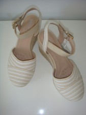 Geox Espadrilles Sandalen Textil/Leder Keilabsatz Neu