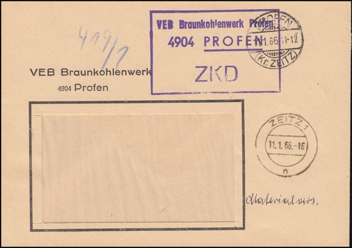 Zkd brief veb - zkd-brief, braunkohlenwerk