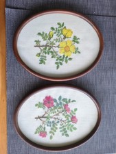 Stickbilder Blumen Dänische Handstickerei  2 Stück