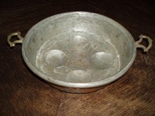 urige alte Buchtelpfanne Futjes- Eier- Scchnecken- Kupferpfanne shabby chic