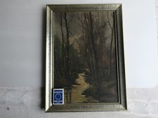 Alter Bilderrahmen wohl um 1935, versilbert plattiert auf Holz, Format 29x40 cm