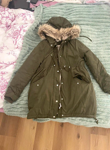 Damen parka jacke grün s - grün,