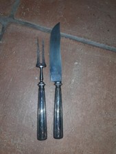 Art Deco Tranchierbesteck Vorlege Besteck Gabel Messer versilbert WMF antik