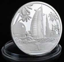 DUBAI / BURJ AL ARAB - MEDAILLE - SILBER AUFLAGE - PROOF - SELTEN