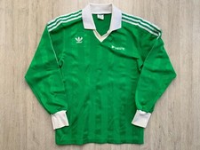 80'S ADIDAS Grün Original Fußball Trikot Vintage Retro Oldschool Shirt Jersey S