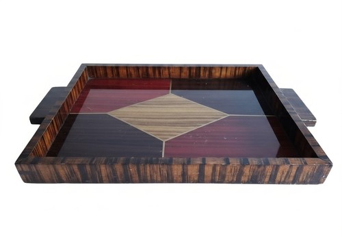 Vintage holz serviertablett - holz,