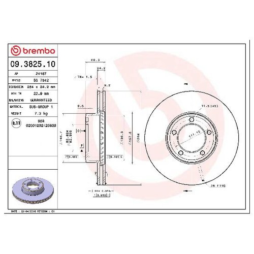 Bremsscheibe 26242682 vorne - 2x,