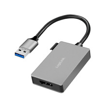Logilink USB HDMI Adapter 1080p Full HD 0,15m grau USB 3.0 Stecker - HDMI Buchse