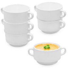 Keramik Suppen Tasse weiß m