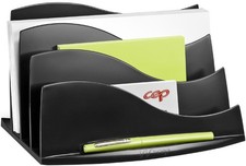 CEP Briefständer ELLYPSE OWA 3 Fächer Polystyrol schwarz (ohne Deko)