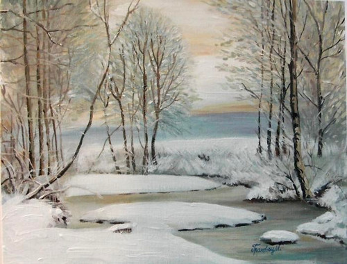 ölgemälde winterlandschaft - Ölgemälde,