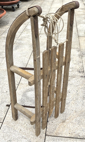 Sehr alter holzschlitten rodel - alter,
