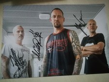 VOLBEAT  - ORIG. AUTOGRAMME auf 20 x 30 cm FOTO - IN PERSON - SIGNED