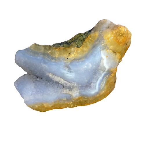 Blauer chalcedon rohstein - blauer,