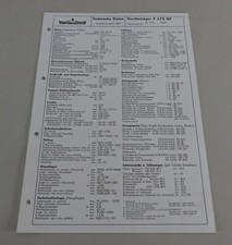Inspektionsblatt Fendt Geräteträger F 275 GT Stand 01/1976