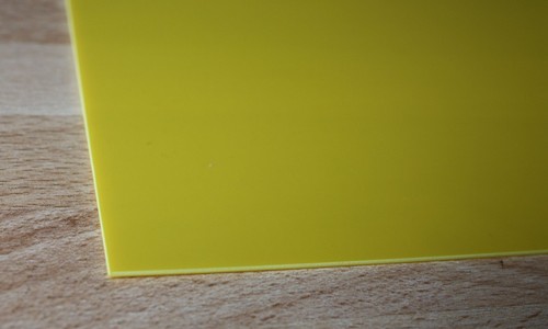 Polystyrol platte gelb - 1,