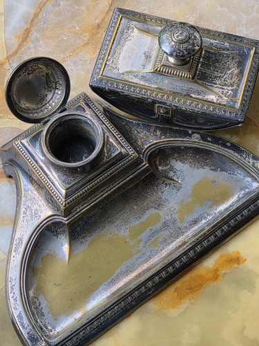 Schreibtisch tintenfass set - schreibtisch,
