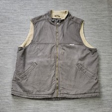 Wolverine Weste Jacke Herren XL grau Dick Canvas Sherpa gefüttert Chore Workwear