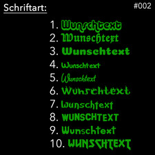 15cm Wunschtext Aufkleber