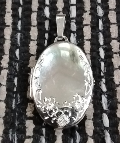 Vintage silber medaillon - silber,