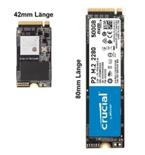 M.2 SSD M-Key - 42/80 mm PCIe