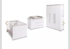 Paidi Baby-Kinderzimmer Komplettset Kira Weiß mit Eiche Nautik