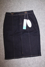 Jeans rock dunkelblau - jeans, stretch