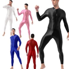DE Herren Body Overall Nylon Bodystockings Bodysuit Einteiler Jumpsuit Ganzanzug