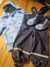 Regenanzug Kombi  Gr. 86/92  Mit Stiefel Gr. 24/25